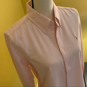 Ralph Lauren Cotton Pin-Stripe Oxford Shirt
